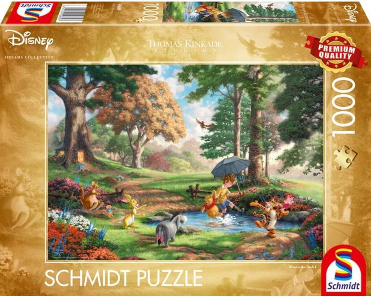 Schmidt Spiele 57371 Thomas Kinkade, Disney, Mickey & Minnie, Dream Collage  2, 2000 Piece Jigsaw Puzzle
