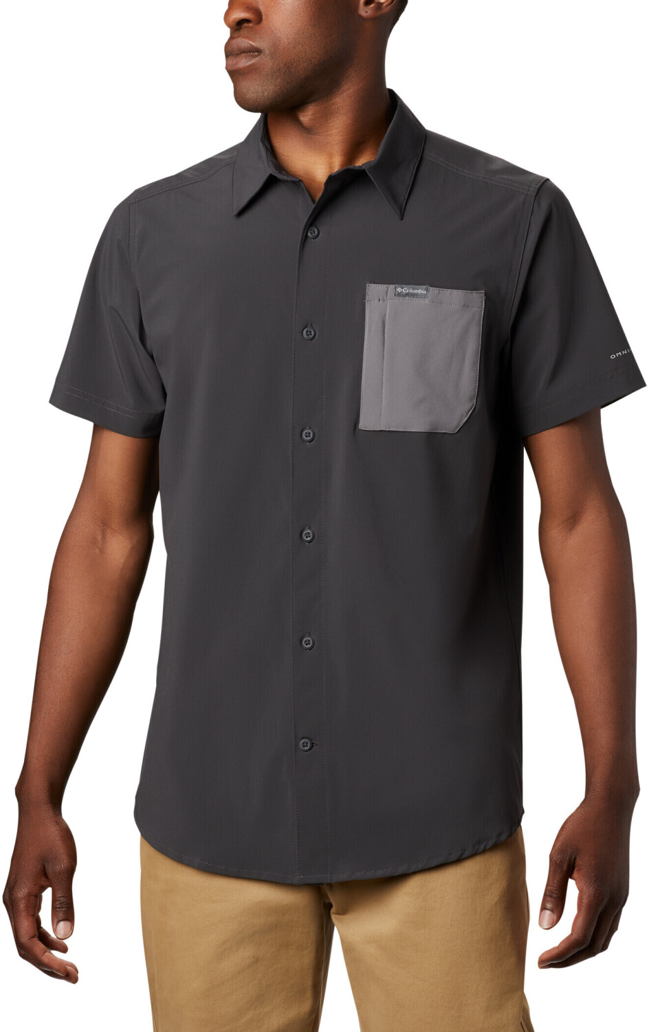 Columbia Men's Triple Canyon Short Sleeve Shirt Solid (1883294) shark/city grey