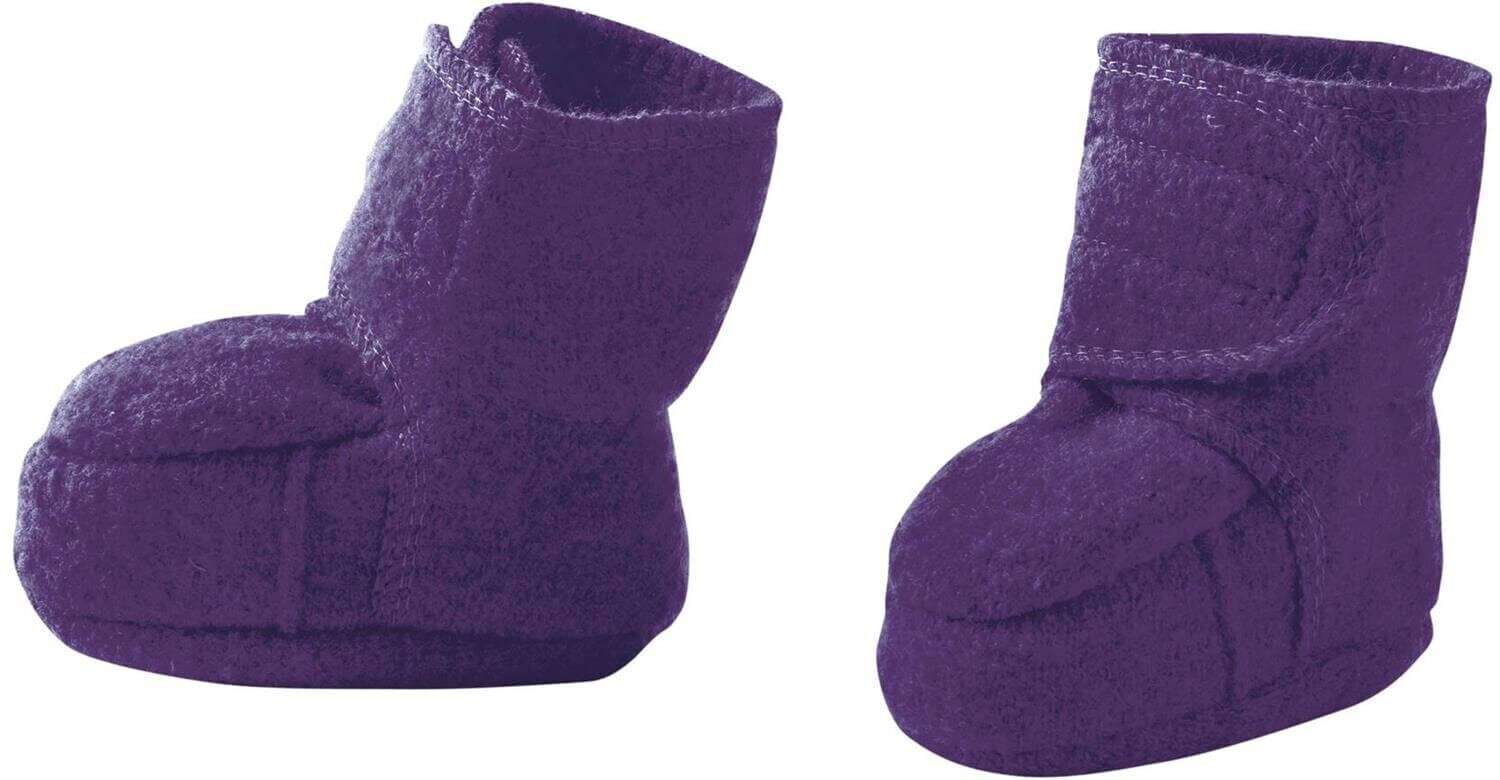 Disana Wool Baby Shoes plum