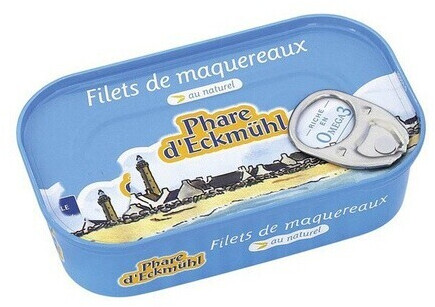 Phare d'Eckmühl Filets de maquereaux au naturel 113g