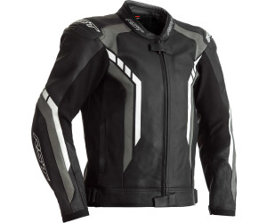 RST Herren Lederjacke – Mit CE-Schutz, Schwarz/weiß, Verstellbar & Thermoweste