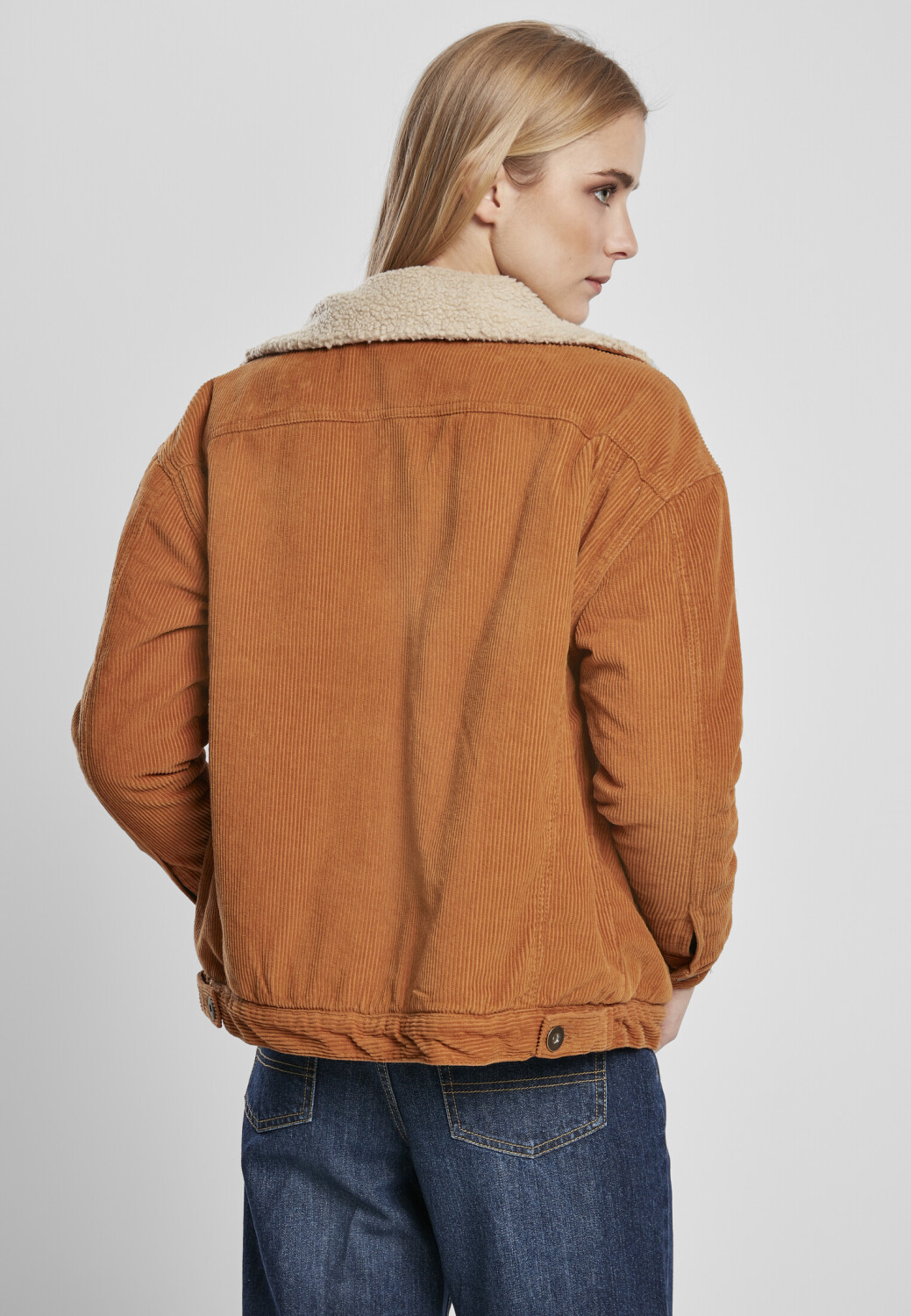 Urban Classics Ladies Oversize Sherpa Corduroy Jacket (TB2376-02768-0037)  toffee/beige ab 34,69 € | Preisvergleich bei | Jacken