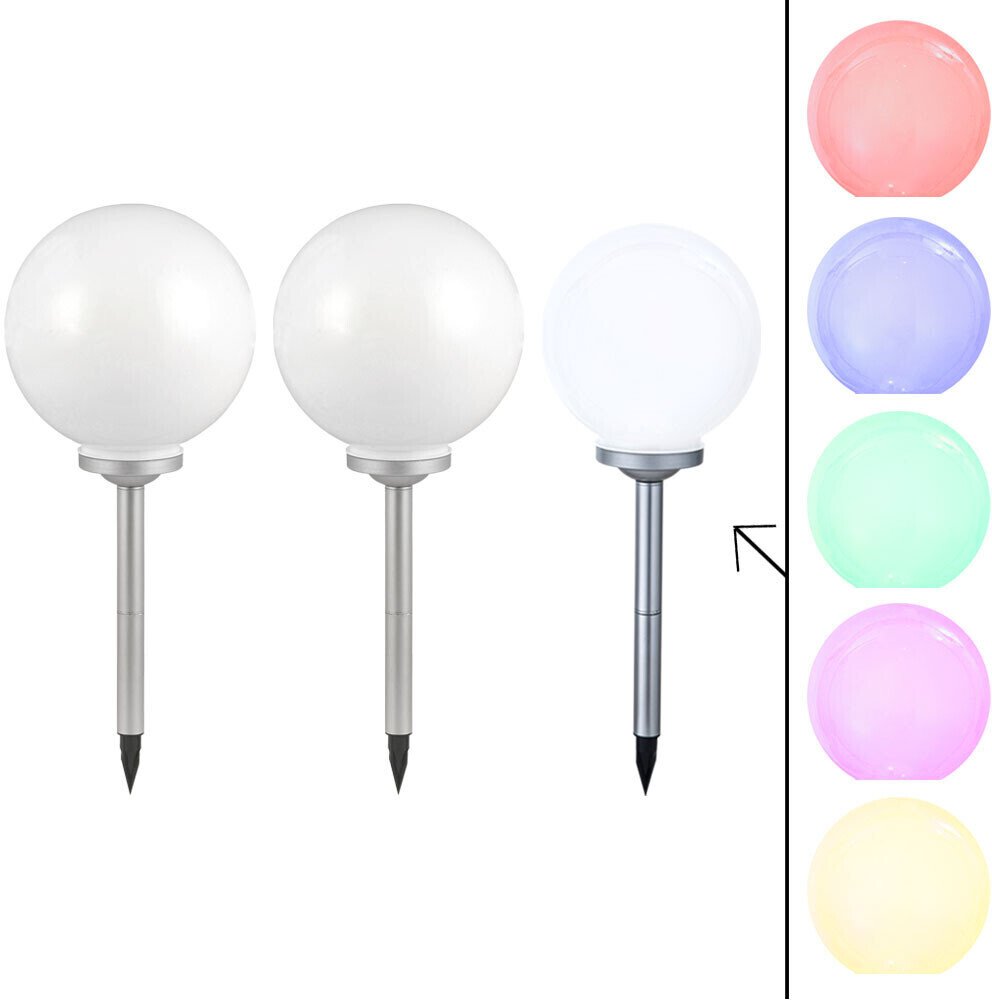 ETC Shop Set of 3 led solar decorative spheres
