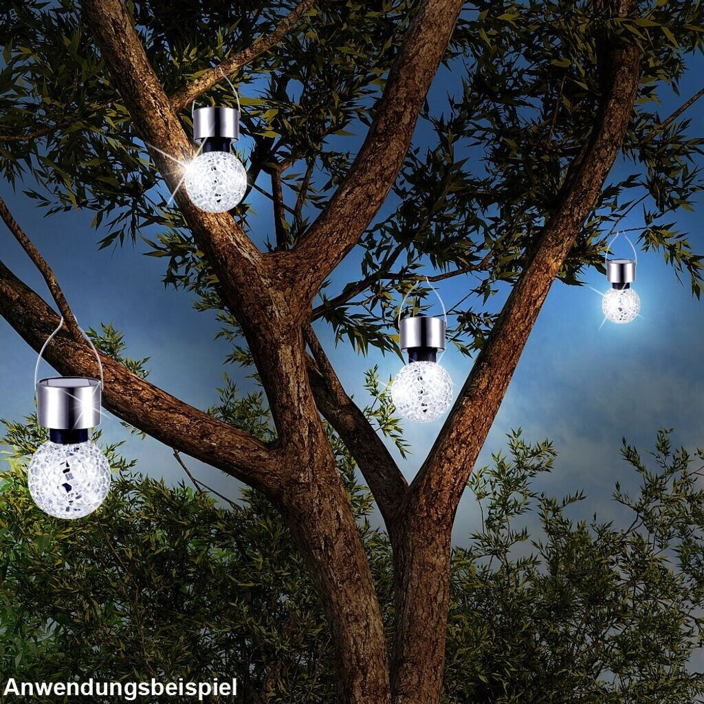 ETC Shop Set of 10 solar led pendant ball lamps mosaic