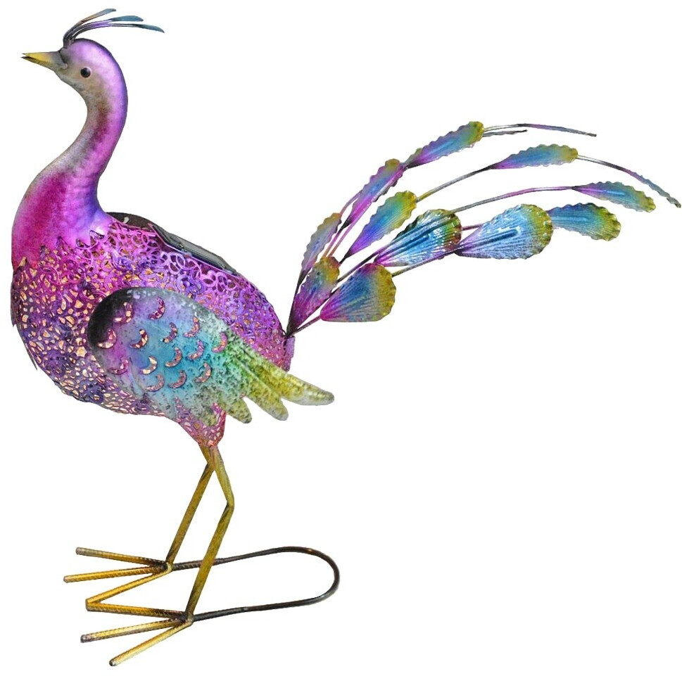 ETC Shop Set of 2 led solar decorative peacock lights