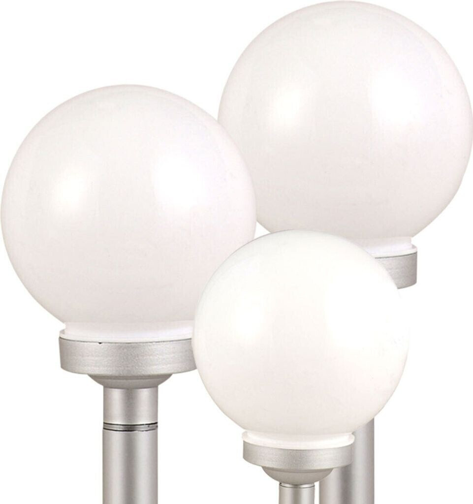 ETC Shop Set of 3 led solar plug-in balls 15cm/ 25cm white