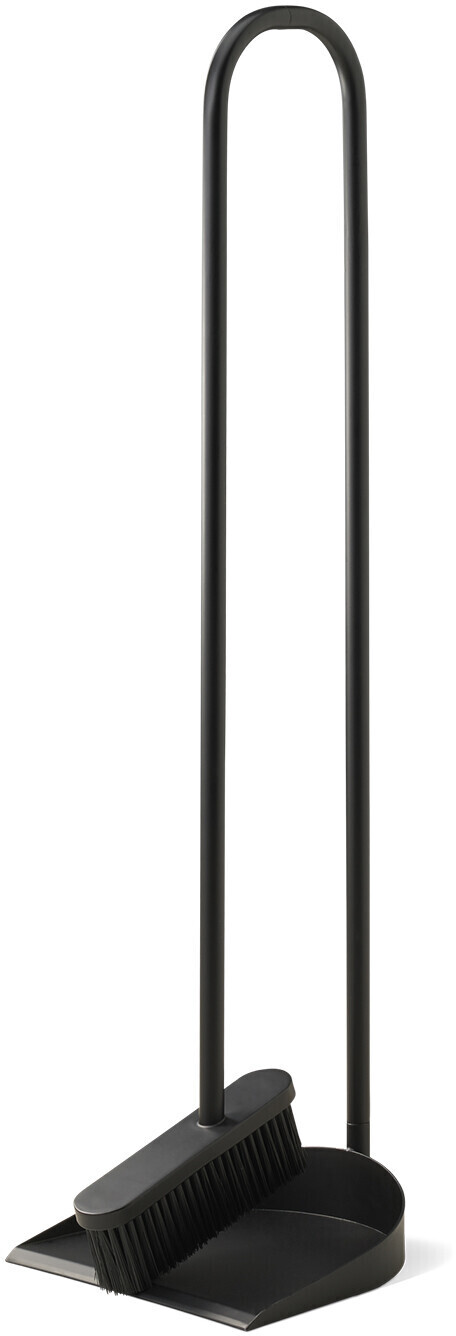 Northern Cane broom with dustpan black LxWxH 26x27x97cm