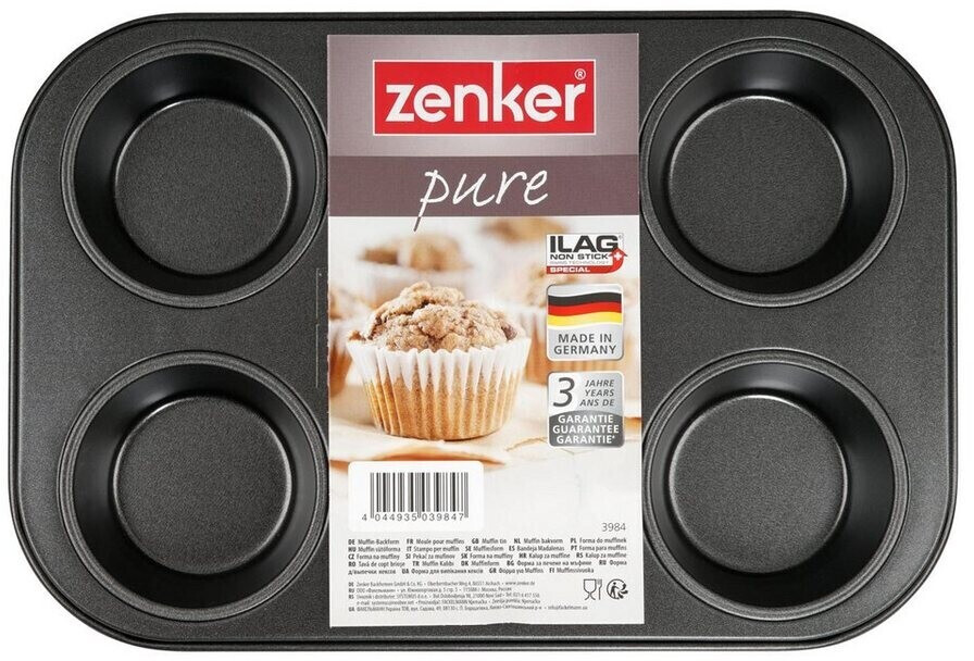Zenker Pure muffin tray for 6 muffins steel plate