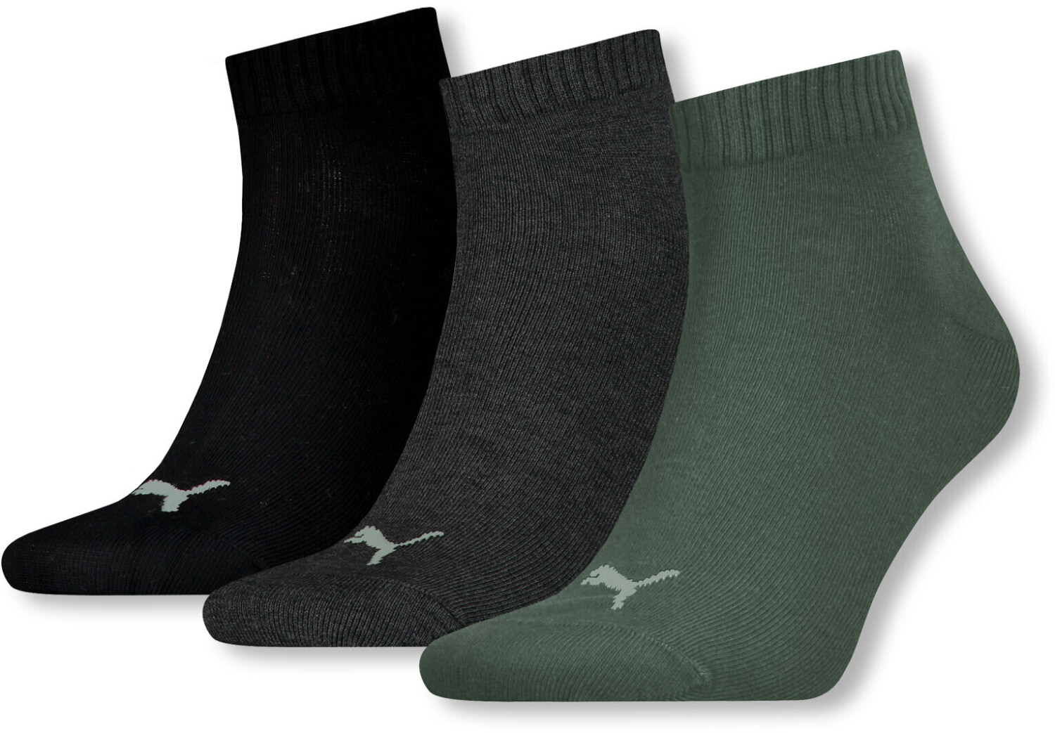 Buy Puma Quarter Socks 3Pack (271080001) green from £5.49 (Today