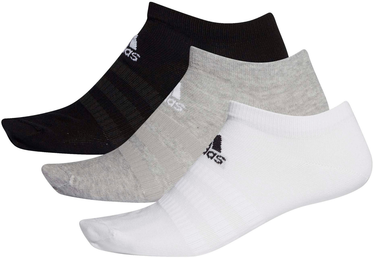 Buy Adidas Basketball Low-Cut Socks 3 Pairs Medium Grey Heather / White ...