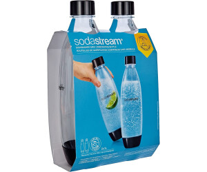 2er Pack SodaStream Reserve-Zylinder & PET Ersatzflasche 1L schwarz 
