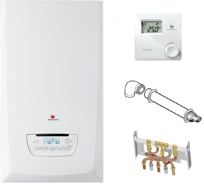 Saunier Duval ThemaPlus Condens 25 kW kit complet avec thermostat ...