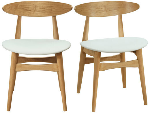 Miliboo Walford bois/blanc (lot de 2)
