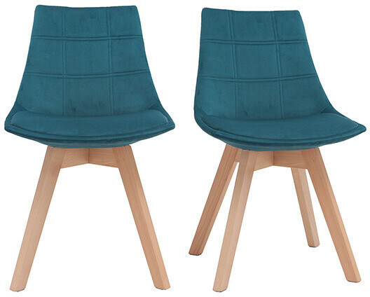 Miliboo Matilde bleu pétrole (lot de 2)