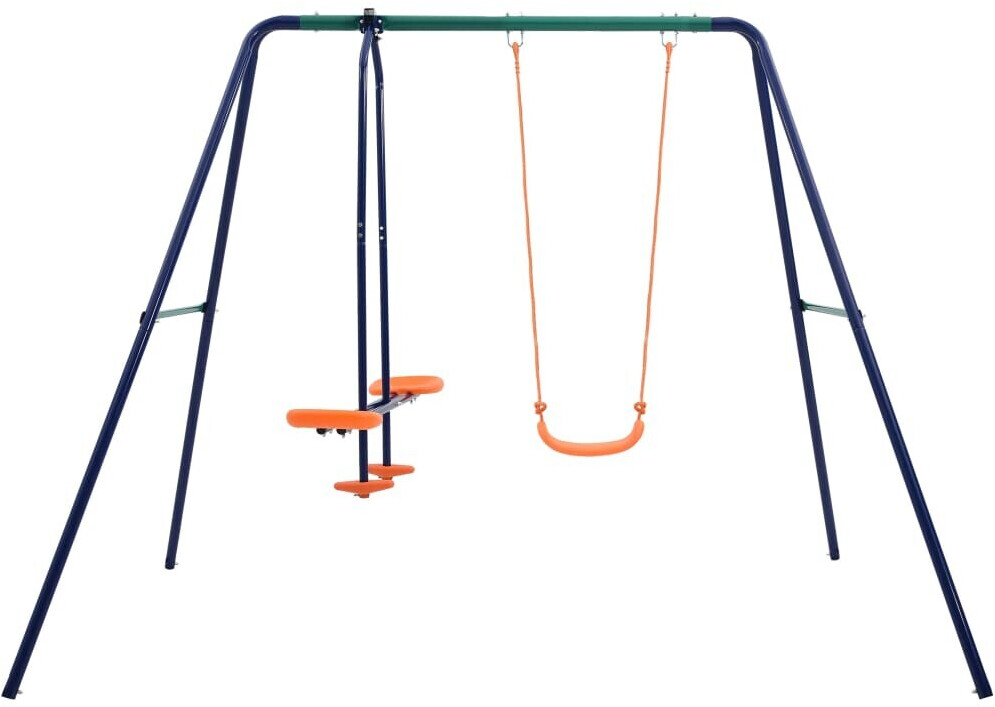 vidaXL Swing set with 3 seats steel