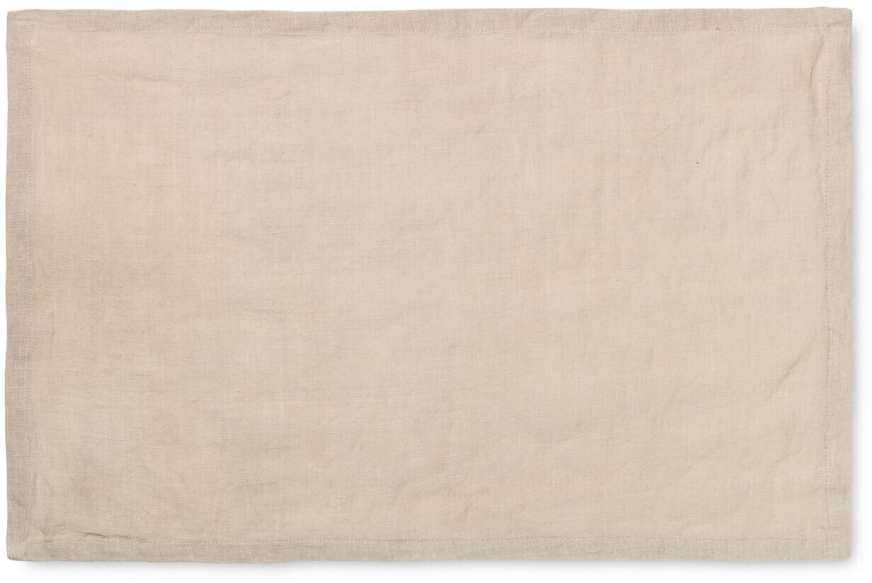 Ferm Living Linen placemat - beige, rectangular, fabric - natural