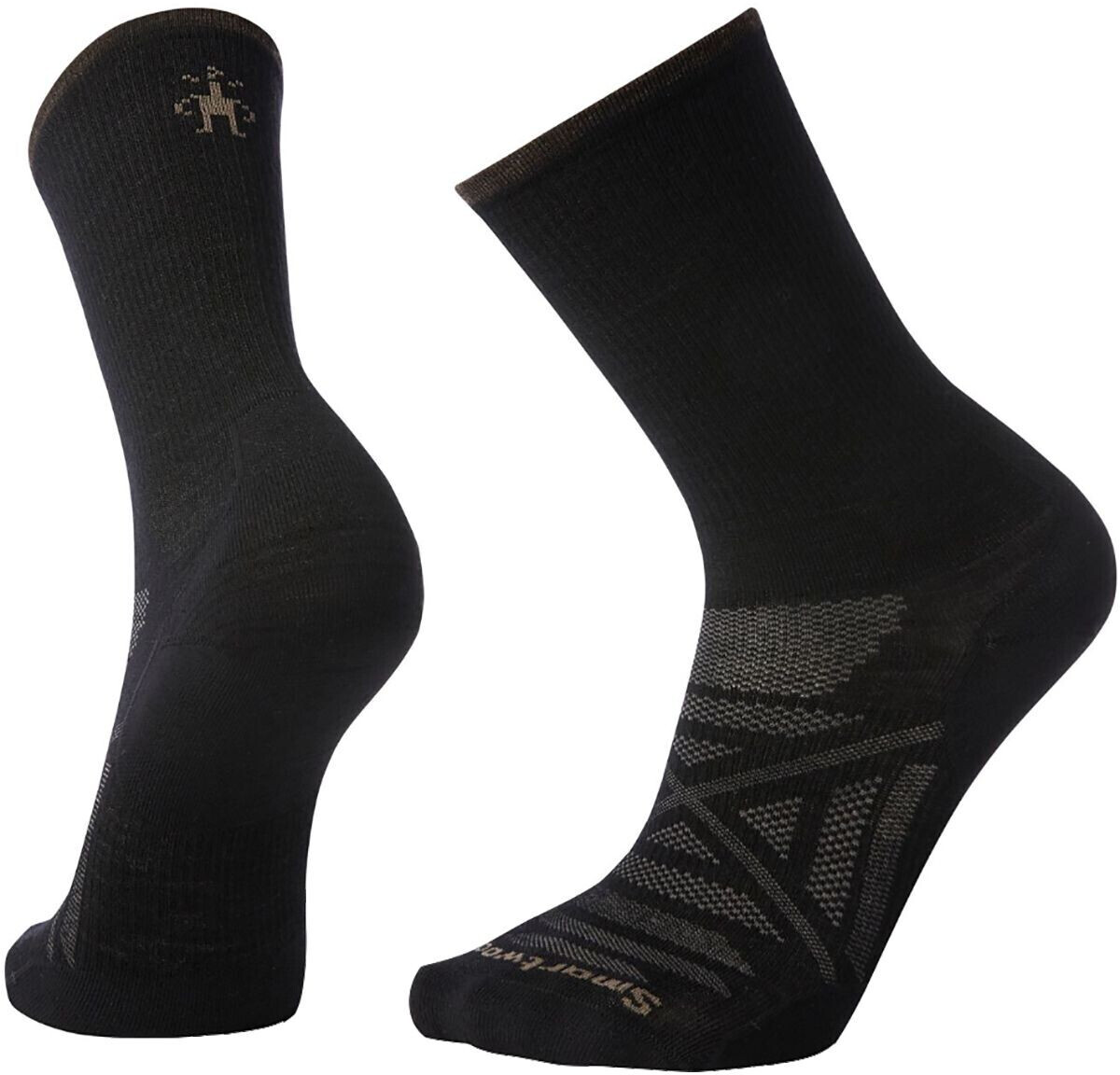 Smartwool Men's PhD Outdoor Ultra Light Crew Hiking Socks (SW001413) black