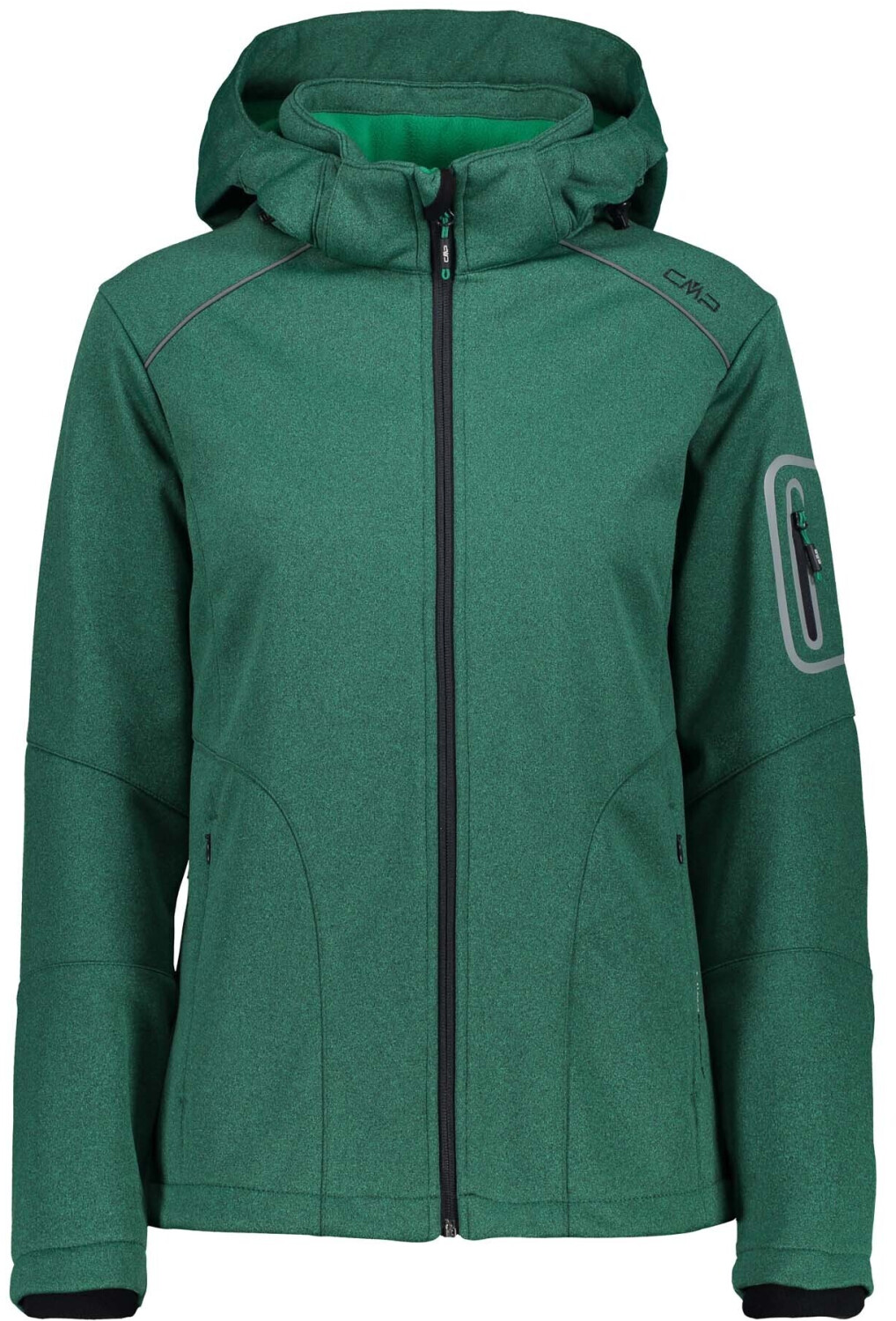CMP Women Softshell Jacket Zip Hood (3A05396M) emerald mel./anthracite