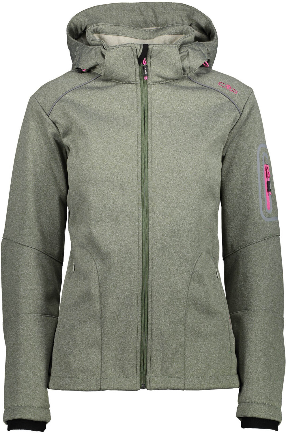 CMP Women Softshell Jacket Zip Hood (3A05396M) avocado melange/salvia
