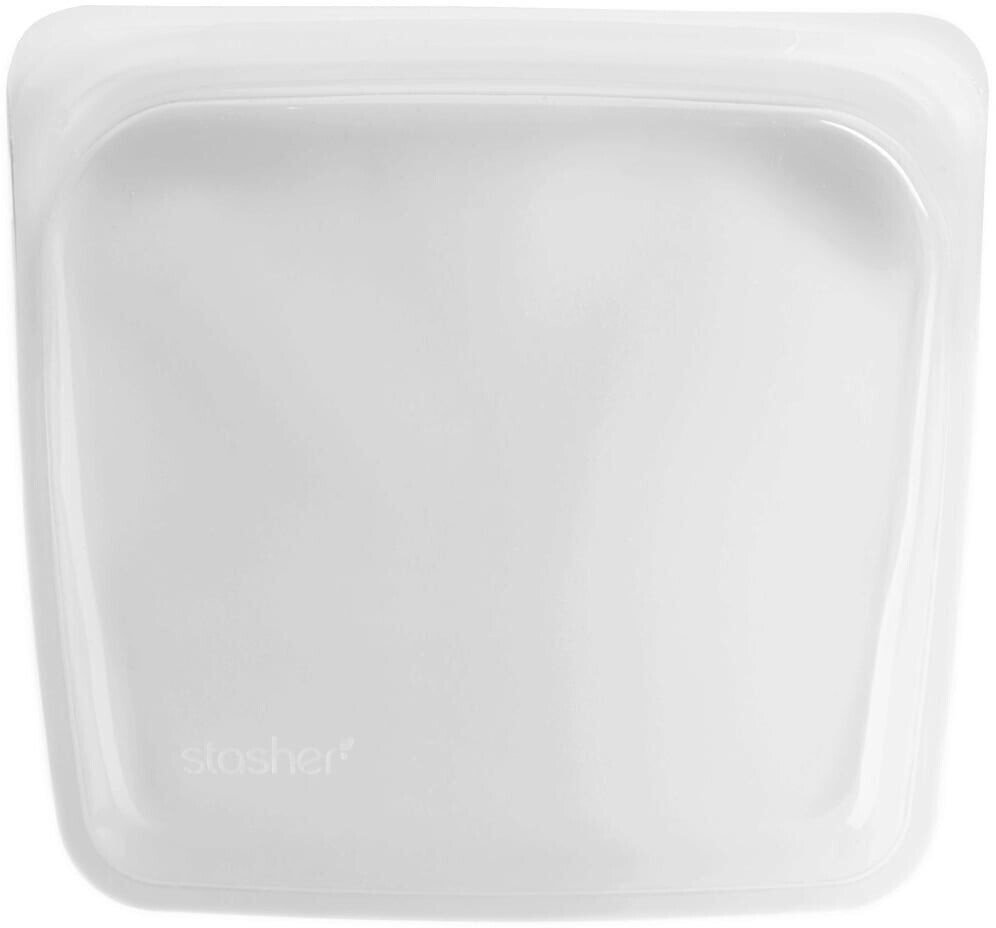 Stasher Sandwich Bag silicone bag for food washable zip bag, transparent 21 x 20.3 x 1.3 cm / 440 ml