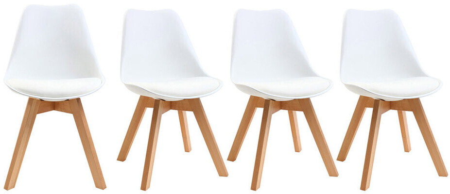 Miliboo Chaise Pauline blanche (lot de 4)