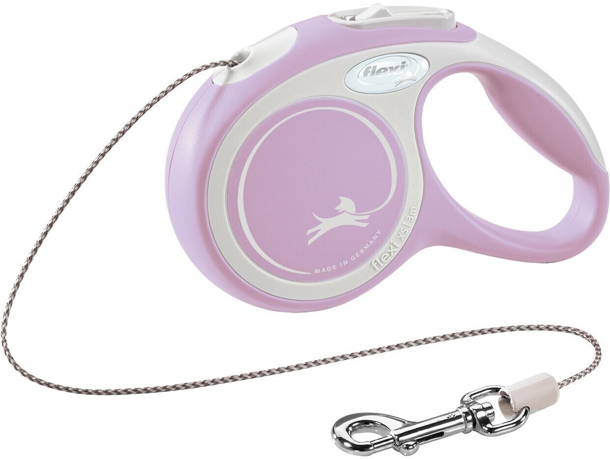 Flexi New Comfort Cord XS 3m Light Pink/White