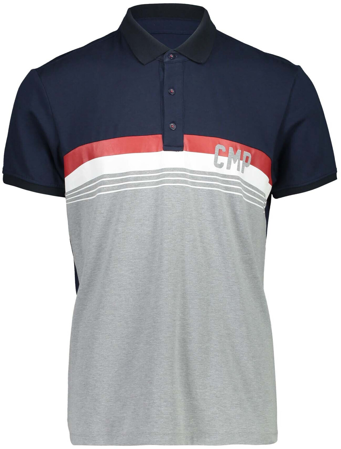 CMP Man Polo (39D8077) black blue-grigio melange