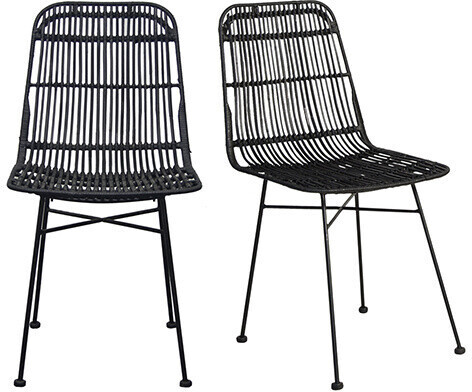 Miliboo Chaise Malacca noire