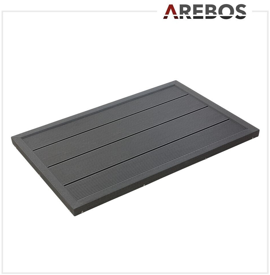 Arebos Floor Element for Solar Showers Anthracite (101 x 63 x 5,5 cm)