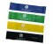 Sveltus Set of 4 latex bands black, yellow, green, blue