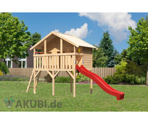 Akubi Kinderhaus Sassi mit Rutsche rot ab 809,99 € Preisvergleich bei