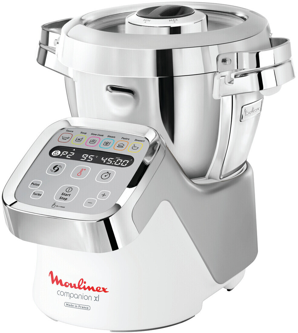Moulinex Hf805810 Robot Cuiseur Multifonction Companion XL– 12 Programmes  Automatiques, 8 Accessoires Inclus, Bol Capacité XL (jusqu'à 10 personnes),  1 Million de Menus : : Cuisine et Maison