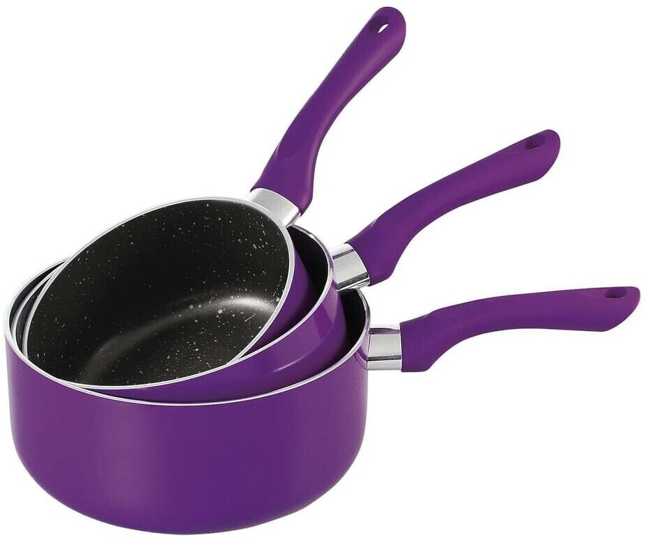 LIVOO Induction Cooking Pot Set 3 pcs violet (MEN125VI)
