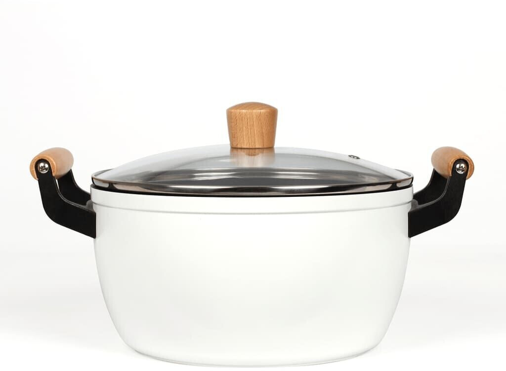 LIVOO Wood Line Cooking Pot 24 cm white (MEP133W)