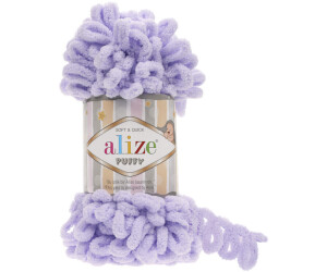 374 Blau Alize 5 x 100 g Puffy PREMIUM Wolle Schlaufenwolle Handstricken 