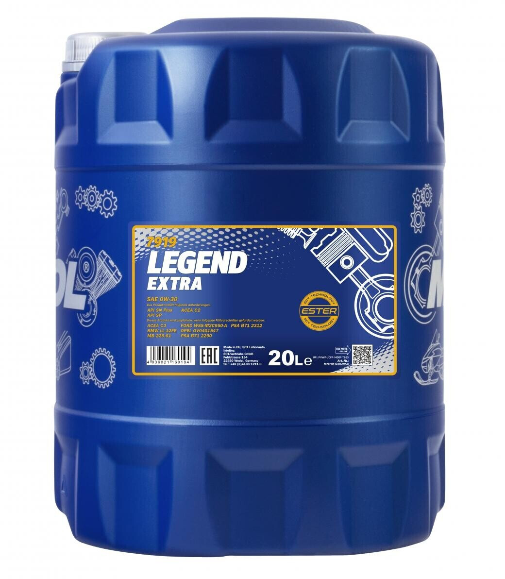 Mannol Legend Extra 7919 SAE 0W-30 20l