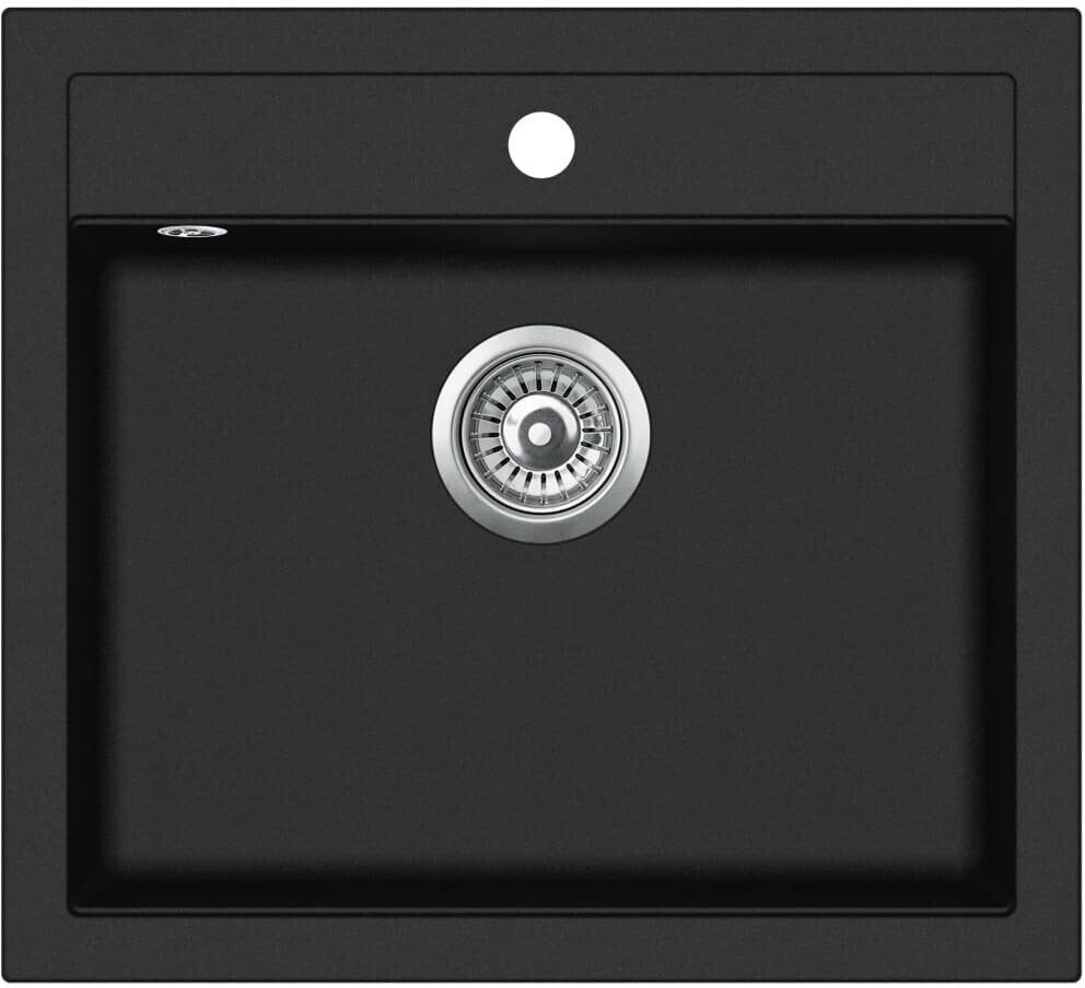 Photos - Kitchen Sink VidaXL  56,5 x 51 cm black  (142954)