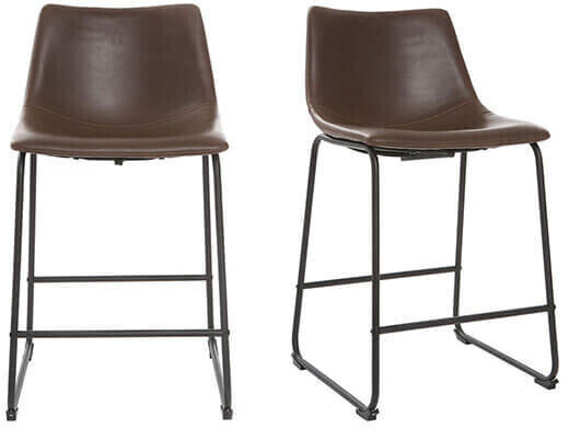 Miliboo Tabouret new rock 61 cm marron foncé