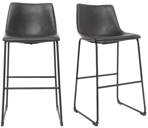 Miliboo Tabouret new rock 73 cm noir
