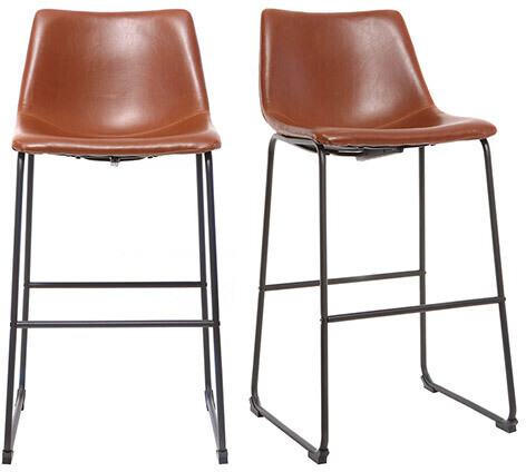 Miliboo Tabouret new rock 73 cm marron clair