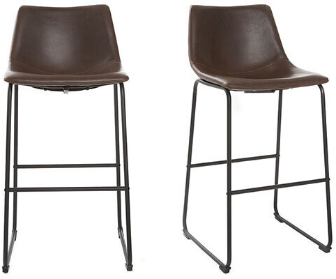 Miliboo Tabouret new rock 73 cm marron foncé