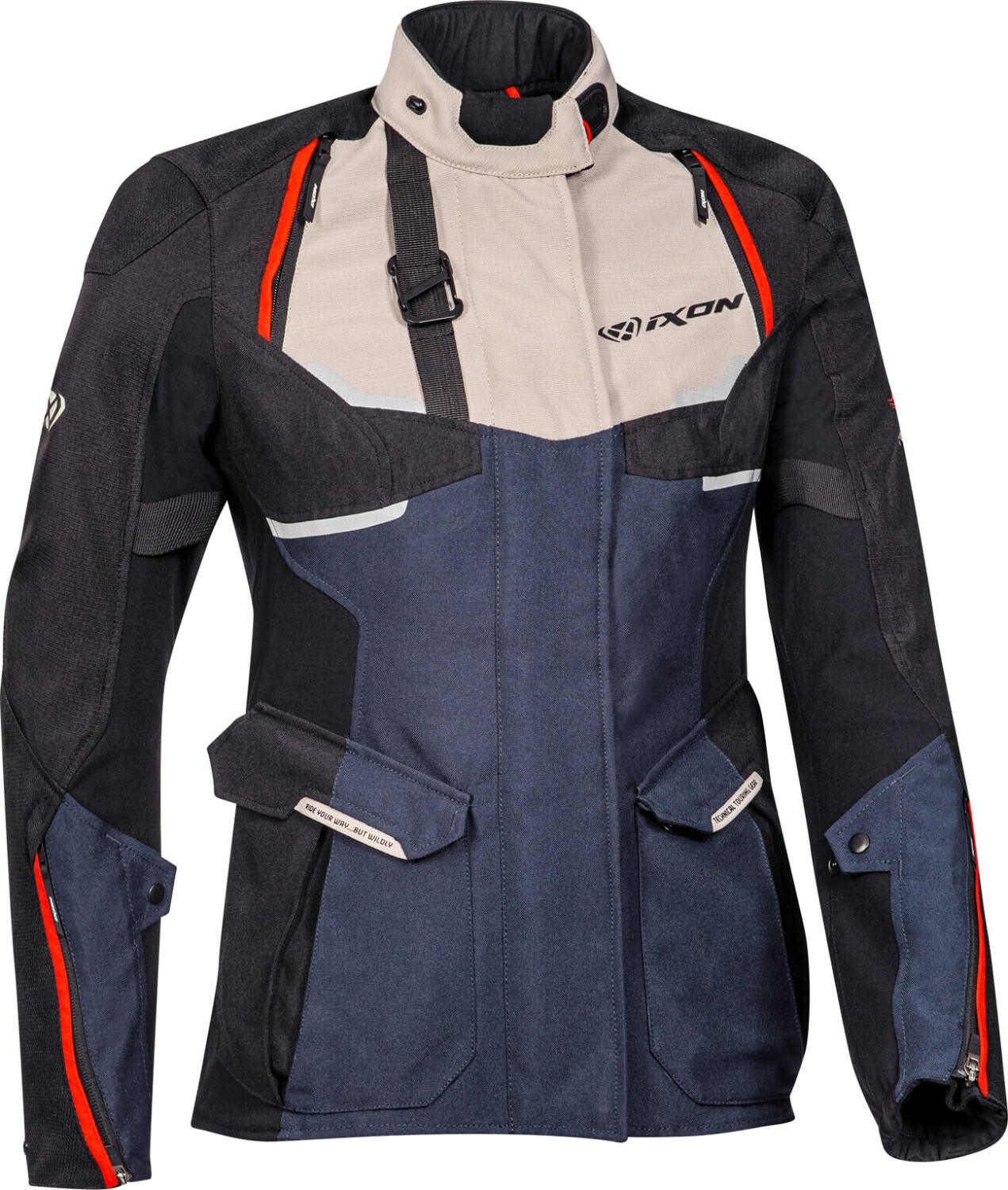 IXON Blouson Eddas Lady noir/bleu/gris