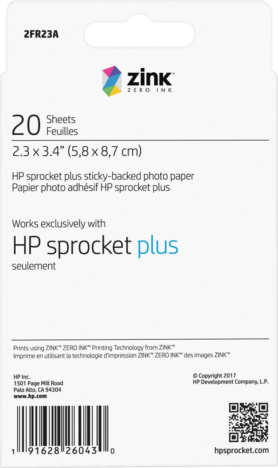 HP Sprocket Studio 4x6 - Papier Photo format 10x15cm et cartouches