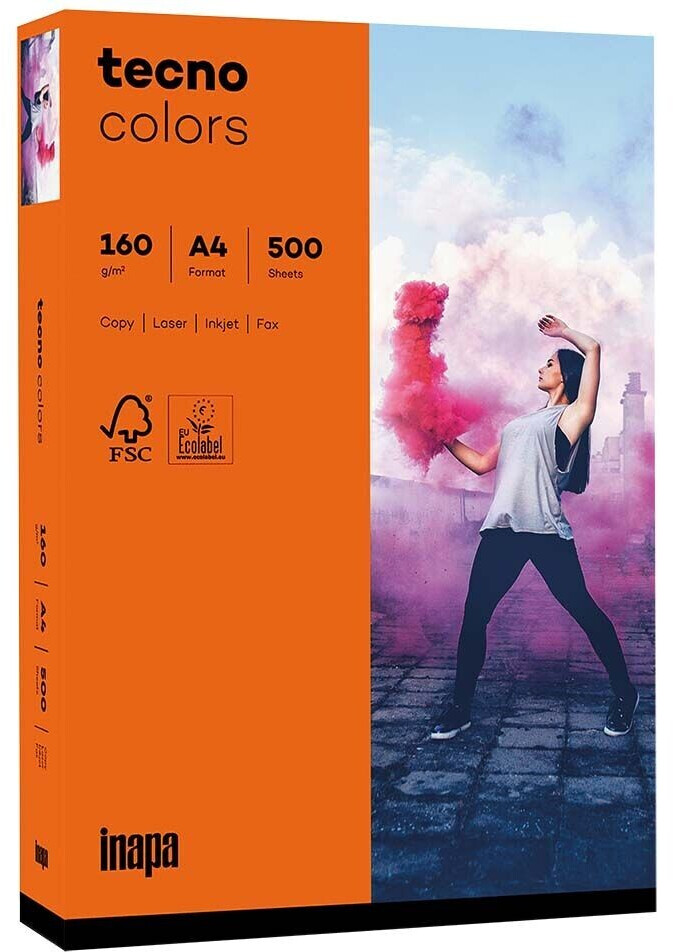 inapa tecno colors A4 160g Intense orange