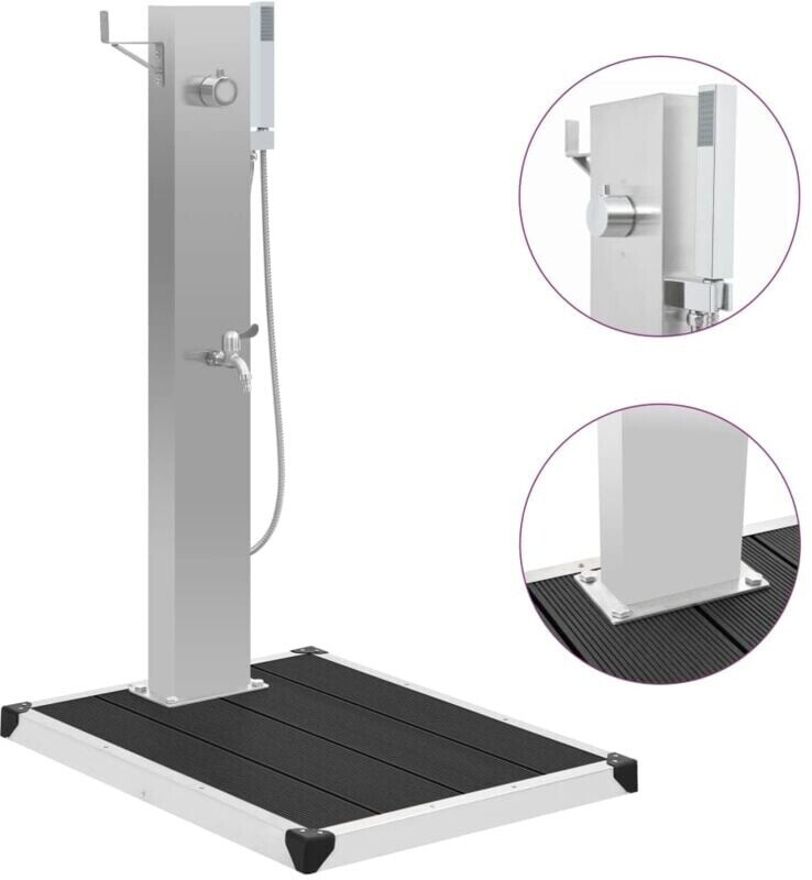 vidaXL Garden Shower (3051292) Grey/Silver