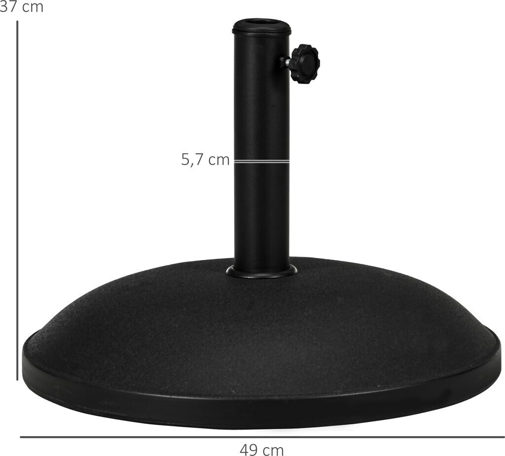 Outsunny Sonnenschirmfuß 25kg Stahl schwarz (840047) ab 40,41