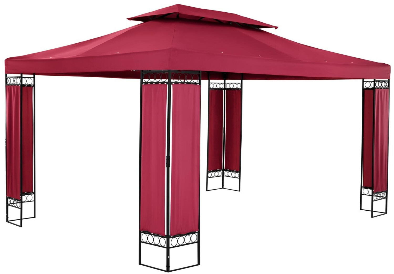 Uniprodo Garden Pavilion 300 x 400 cm Wine Red