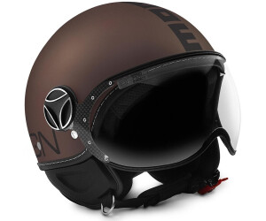 Casque Jet MOMO Design FGTR Evo - Homologation ECE 22.06, Visière Solaire Intégrée, Intérieur Amovible - Taille S Blanc