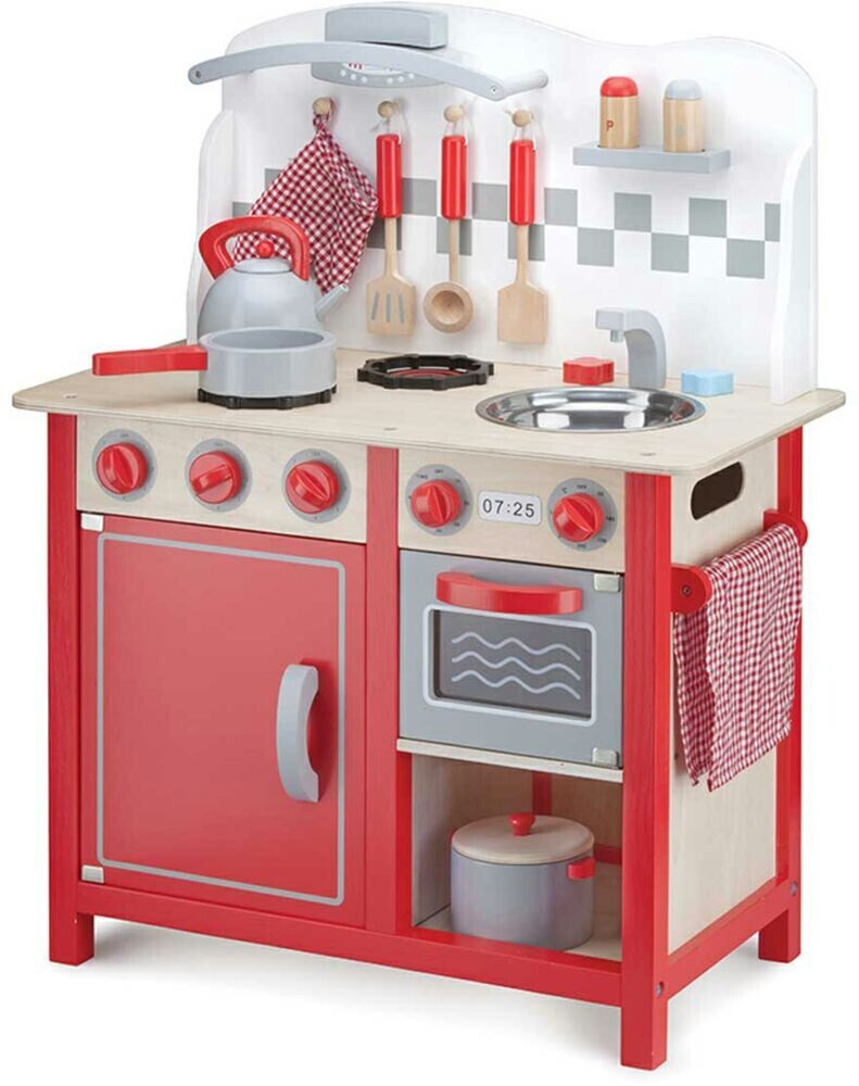 New Classic Toys Play Kitchen Bon Appétit Deluxe red