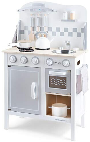 New Classic Toys Play Kitchen Bon Appétit Deluxe white/silver